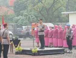 Kapolres Metro Bekasi Pimpin Sertijab, Pengukuhan, dan Kenal Pamit Pejabat Baru di Gedung Promoter
