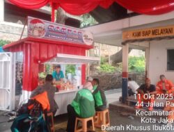 Dukung Komunitas Ojol, Polsek Menteng Sambangi Gera Rakyat Mart di Blora