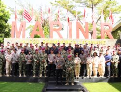 Brimob Metro Jaya Kunjungi Mako Korps Marinir dalam Rangka HUT ke-80 Marinir TNI AL