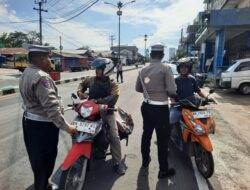 Polres Belitung Gelar Razia Stationer Operasi Zebra Menumbing 2025, 9 Pengendara Diberi Teguran
