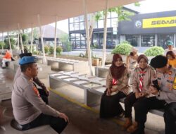 Strong Point Polres Kepulauan Seribu di Marina Ancol, Sosialisasikan Layanan 110 dan Imbau Keselamatan