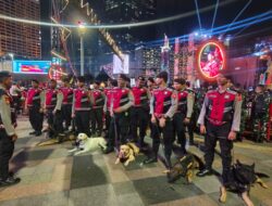 Baharkam Polri Kerahkan K-9 Jaga Keamanan Perayaan Tahun Baru di HI