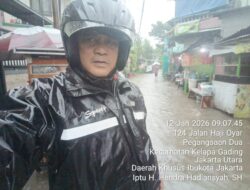 Polsek Kelapa Gading Lakukan Monitoring Genangan Air dan Pompa Air Akibat Hujan Lebat