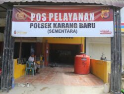 Demi Pelayanan Kepolisian Berjalan Maksimal, Polsek Karang Baru Buka Pos Pelayanan Sementara di Ruko