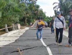 Jembatan GP Gunong Panyang Woyla Timur Rusak Diterjang Banjir, PUPR Aceh Barat Siapkan Penanganan Darurat