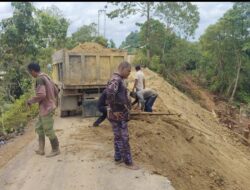 PUPR Aceh Barat Tagani Jalan Desa Lueng Baro, Kecamatan Sungai Mas
