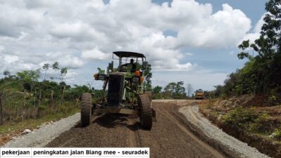 Gunakan Dana DOKA, PUPR Aceh Barat Bangun Jalan Blang Mee–Seuradeuk Bertahap