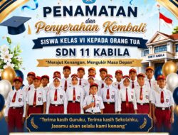 Haru dan Penuh Makna, Penamatan Siswa Kelas VI SDN 11 Kabila Diwarnai Tangis Perpisahan