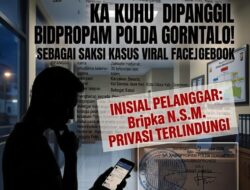 Ka Kuhu Dipanggil Bidpropam Polda Gorontalo Sebagai Saksi Terkait Kasus Viral di Facebook