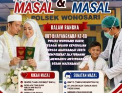 Polsek Wonosari Gelar Nikah dan Sunatan Massal Gratis dalam Rangka HUT Bhayangkara ke-80