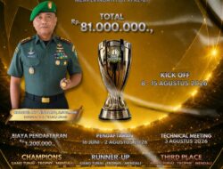 Open Turnamen Piala Danrem, Total Hadiah Capai Puluhan Juta
