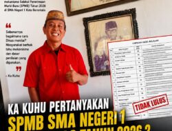 Ka Kuhu Pertanyakan SPMB SMA Negeri 1 Gorontalo Tahun 2026, Minta Penjelasan Dinas Pendidikan Soal Mekanisme Penilaian
