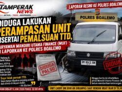 Diduga Lakukan Perampasan Unit Disertai Dugaan Pemalsuan Tanda Tangan, Oknum Debt Collector Mandiri Utama Finance (MUF) Dilaporkan ke Polres Boalemo