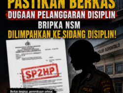 Propam Polda Gorontalo Pastikan Berkas Dugaan Pelanggaran Disiplin Bripka NSM Dilimpahkan ke Sidang Disiplin
