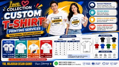 Love Collection: Wujudkan Kreativitasmu dengan Kaos Custom Berkualitas Premium