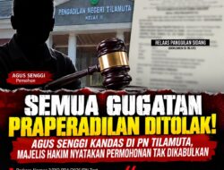 Semua Permohonan Praperadilan Ditolak! Agus Senggi Kandas di PN Tilamuta, Dalil Terhadap Satreskrim Polres Boalemo Tak Dikabulkan